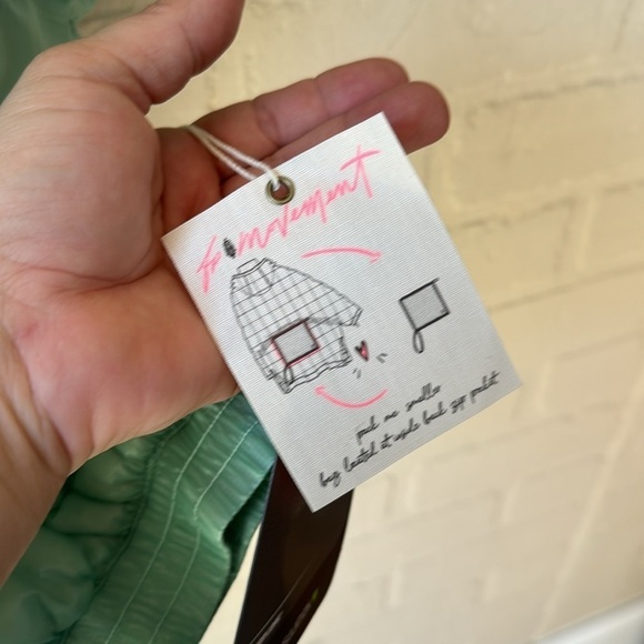 Free People coat Patricia poncho hoodie snap jacket sides NWT small green mist - Picture 11 of 16